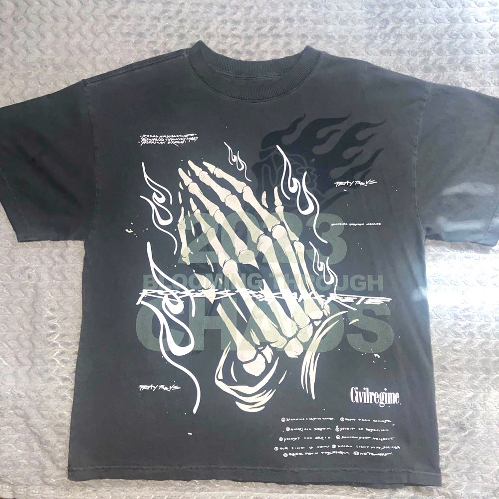 Civilregime tee shirt 
Size adult small 
Lightly used 
100% cotton